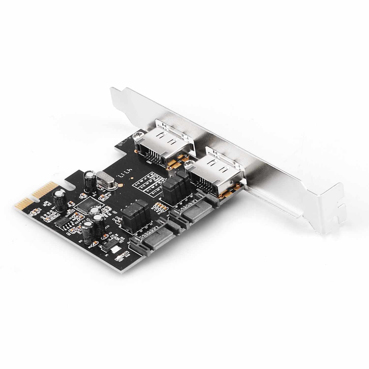 PEXESAT322I PCI-Express X1 SATA III (6.0Gb/s) 2 Int/2 Ext