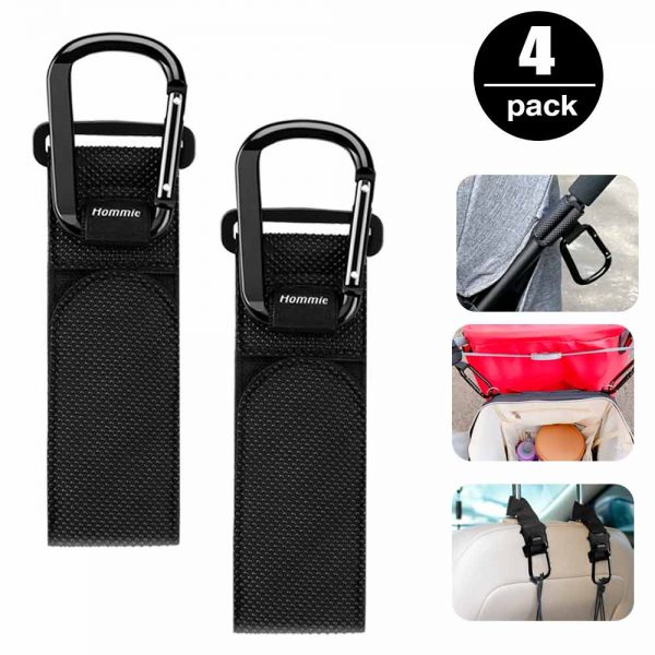 pushchair shopping bag clips