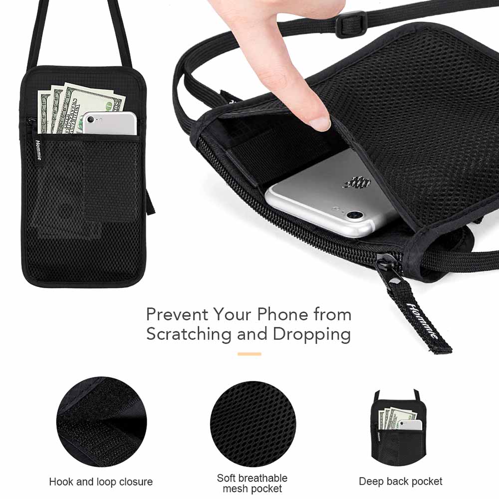 rfid travel neck pouch hidden wallet