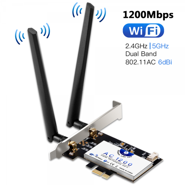 USB3.0 Dual-Frequency 1300Mbps Network Card HXHH Wireless Network Card Portable WiFi Desktop Transmitter and Receiver 