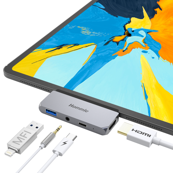 Plugable Adaptador de USB C a HDMI 2.0 Compatible con iPad Pro 2018,  MacBook Air 2018