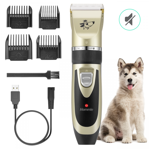 Quiet USB Rechargeable Cordless Dog Grooming Kit Washable Electric Pets Hair Trimmers Shaver Shears for Dogs and Cats Yabife Dog Clippers with LED Display 