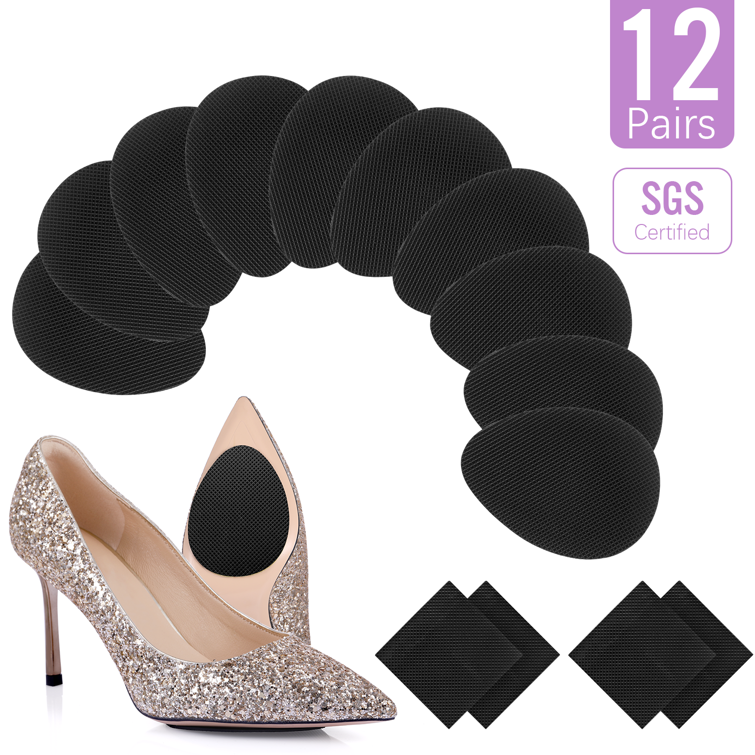 thumbnail image 2 of Non Slip Shoe Pads,Shoe Grips On Bottom Of Shoes Silica Gel Anti Slip Shoe Grips 2 of 14