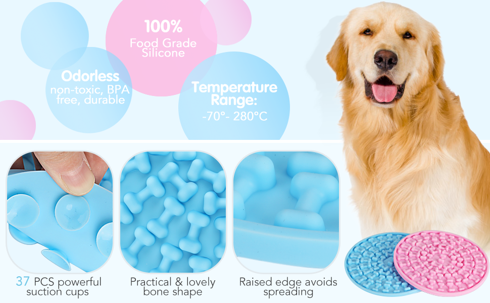 Lick Mat Dogs + Cats 100% Silicone BPA Free