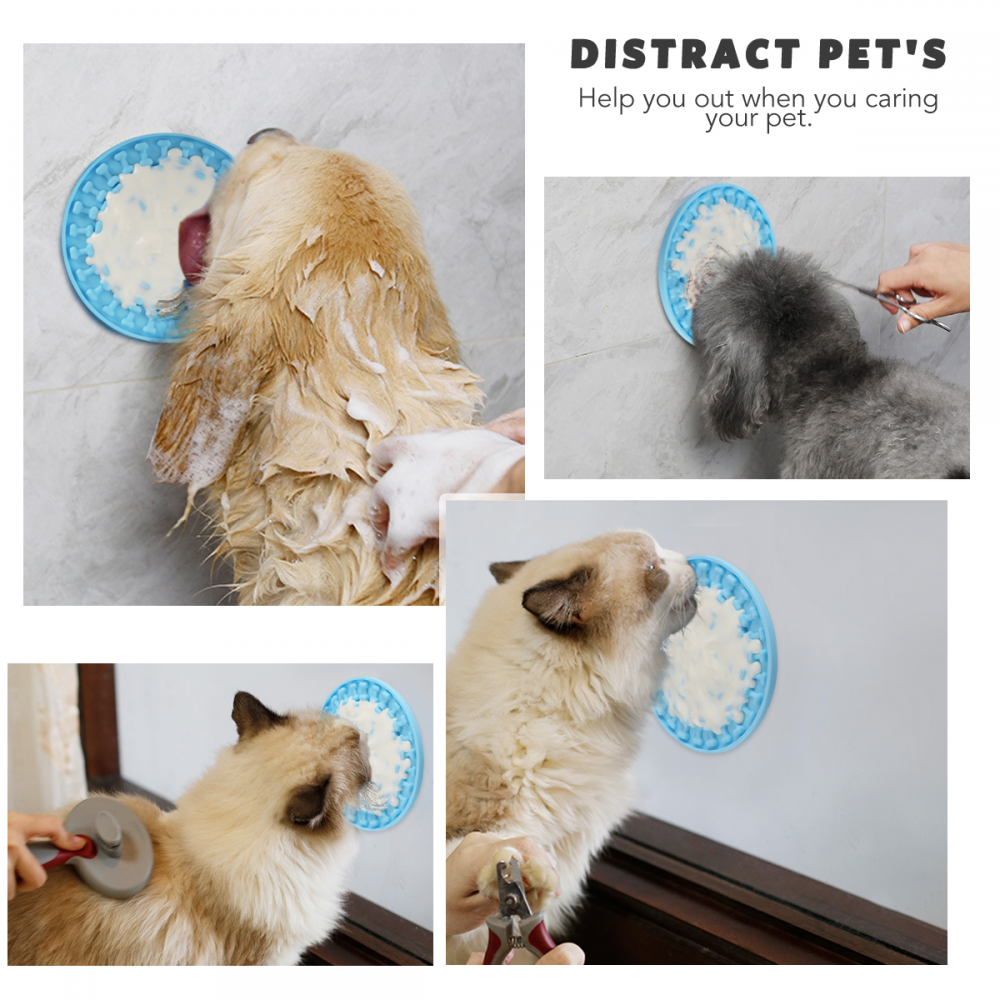 2Pcs Licking Mat for Dogs and Cats, Peanut Butter Lick Pads Slow