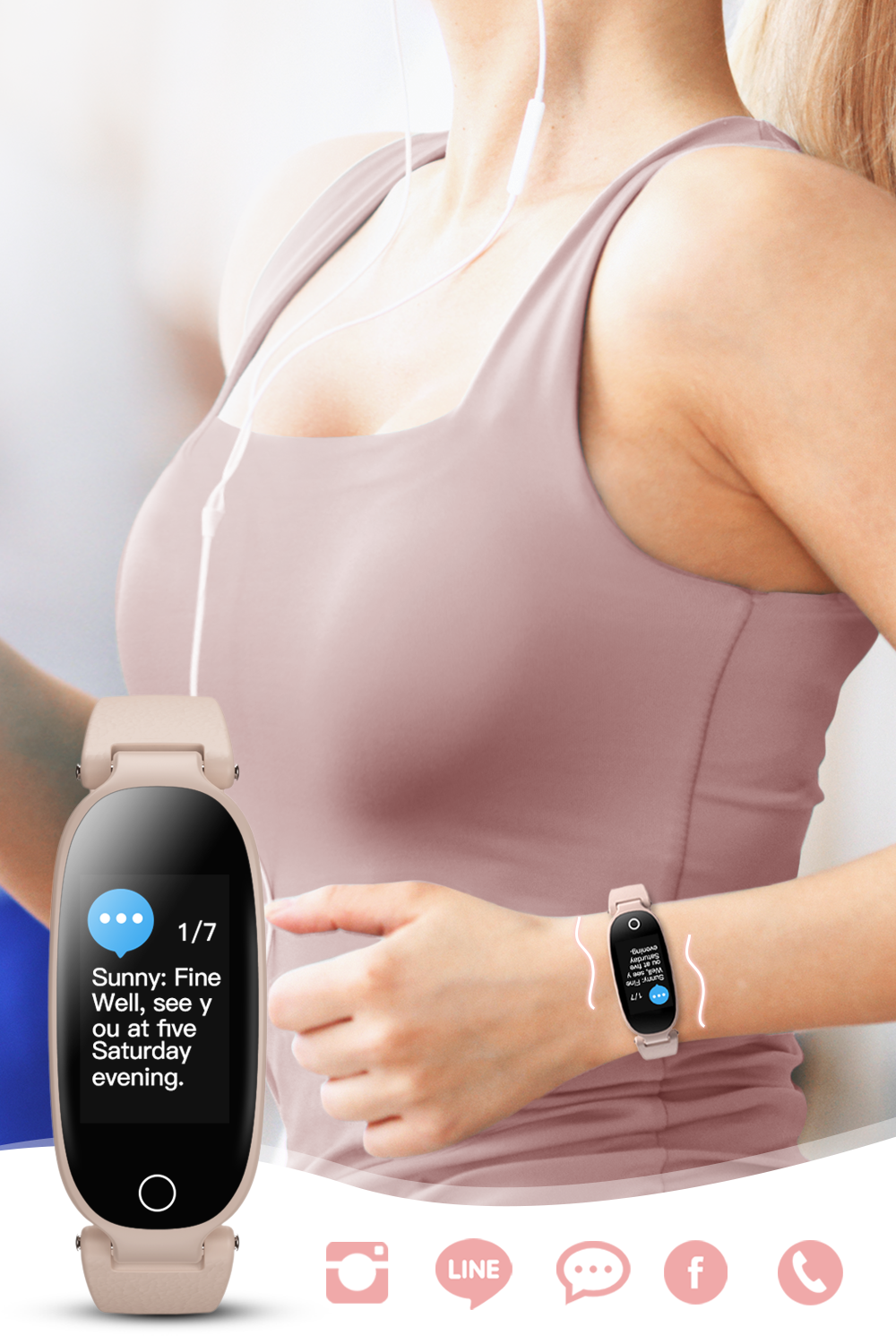 Smartwatch Mujer, Hommie Reloj Inteligente Mujer 1.3” Táctil Completa, Pulsera  Actividad Mujer …