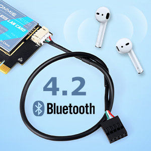 Hommie Carte Réseau Wi-FI avec Bluetooth 4.2 Adaptateur PCI Express Double  Bande 5GHz sans Fil Intel 7265 AC 1200Mbps Carte WiFi PCIE Wireless pour PC  Supporte Windows7,8,10/Linux4.2+ () - PCPartPicker